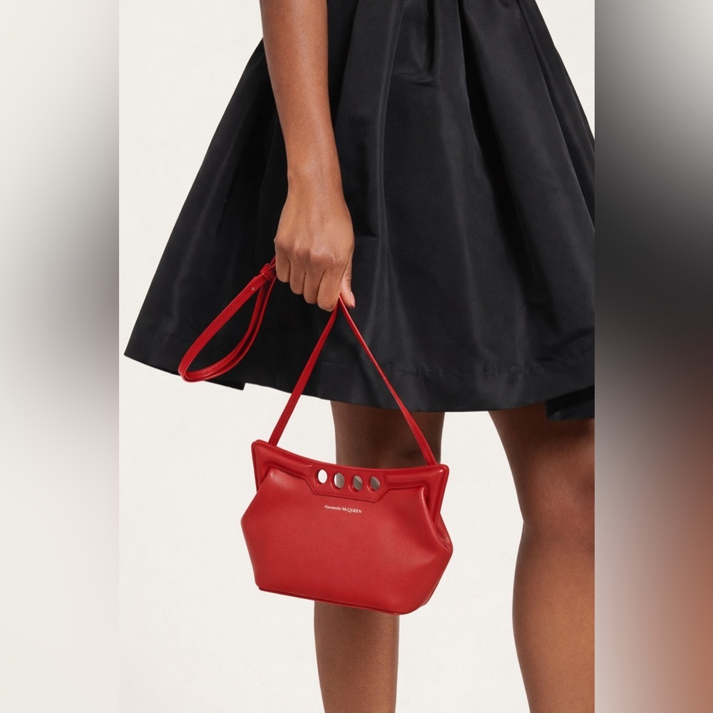 Alexander McQueen Women's The Peak Bag Mini in Welsh Red - Picture 11 of 11